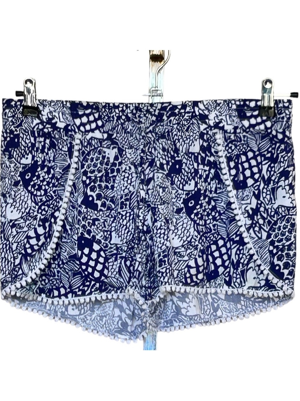 Lilly Pulitzer & Target Fish Print Elastic Waist Pull On Shorts Size S